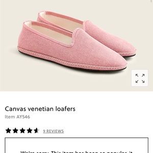 NWB JCrew canvas Loafer/slippers